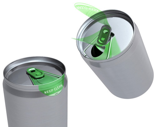 Clean Label 易拉罐的绿色标签 非常的干净卫生