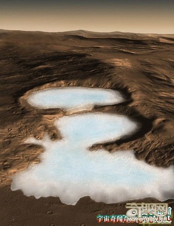 火星上发现巨大古老冰川 绵延数十公里