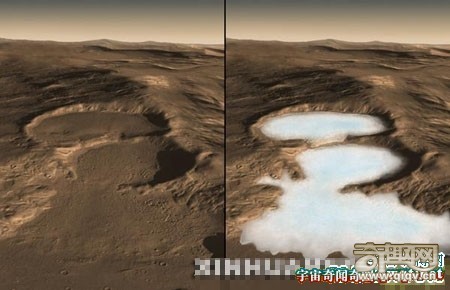 火星上发现巨大古老冰川 绵延数十公里