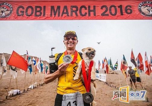 流浪狗陪英国小伙在中国跑250公里 小伙把它带回英国
