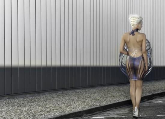荷兰设计师推诱惑裙子 心跳加快变透明