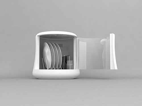 Mono 小巧紧凑的概念洗碗机 纯机械的运作
