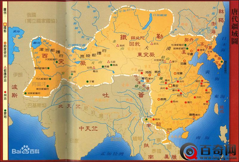 唐朝疆域图 唐朝疆域有多大