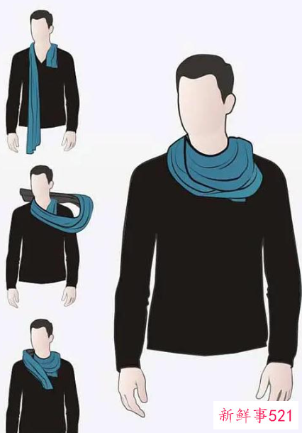 男士围围巾的各种方法