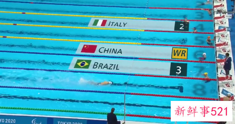 中国残奥游泳项目夺金并打破世界纪录