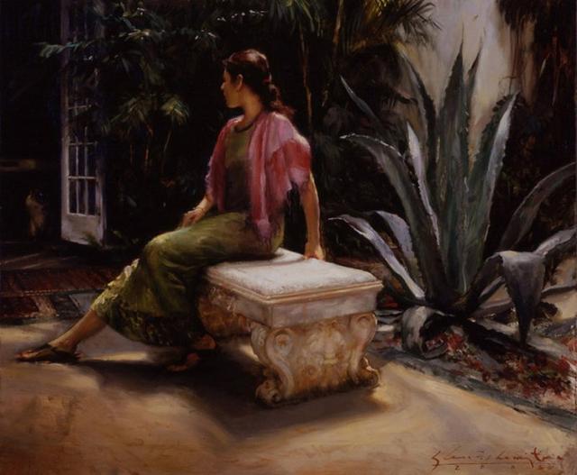 美国画家格伦·哈林顿的油画美女，够美的