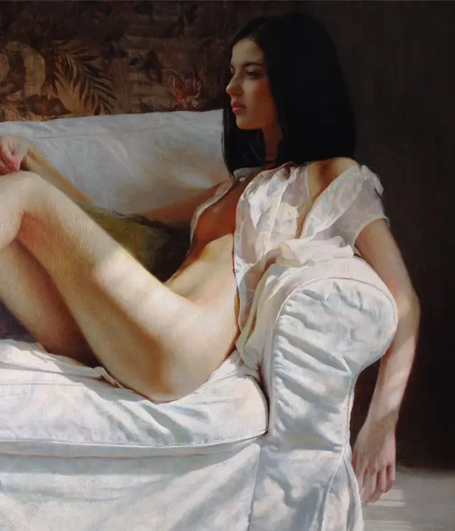 俄罗斯的女画家画的唯美油画人体作品，画得太细腻了！我太可以！