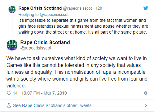 《强奸日》引起众怒 苏格兰议员强烈谴责黄色暴力游戏