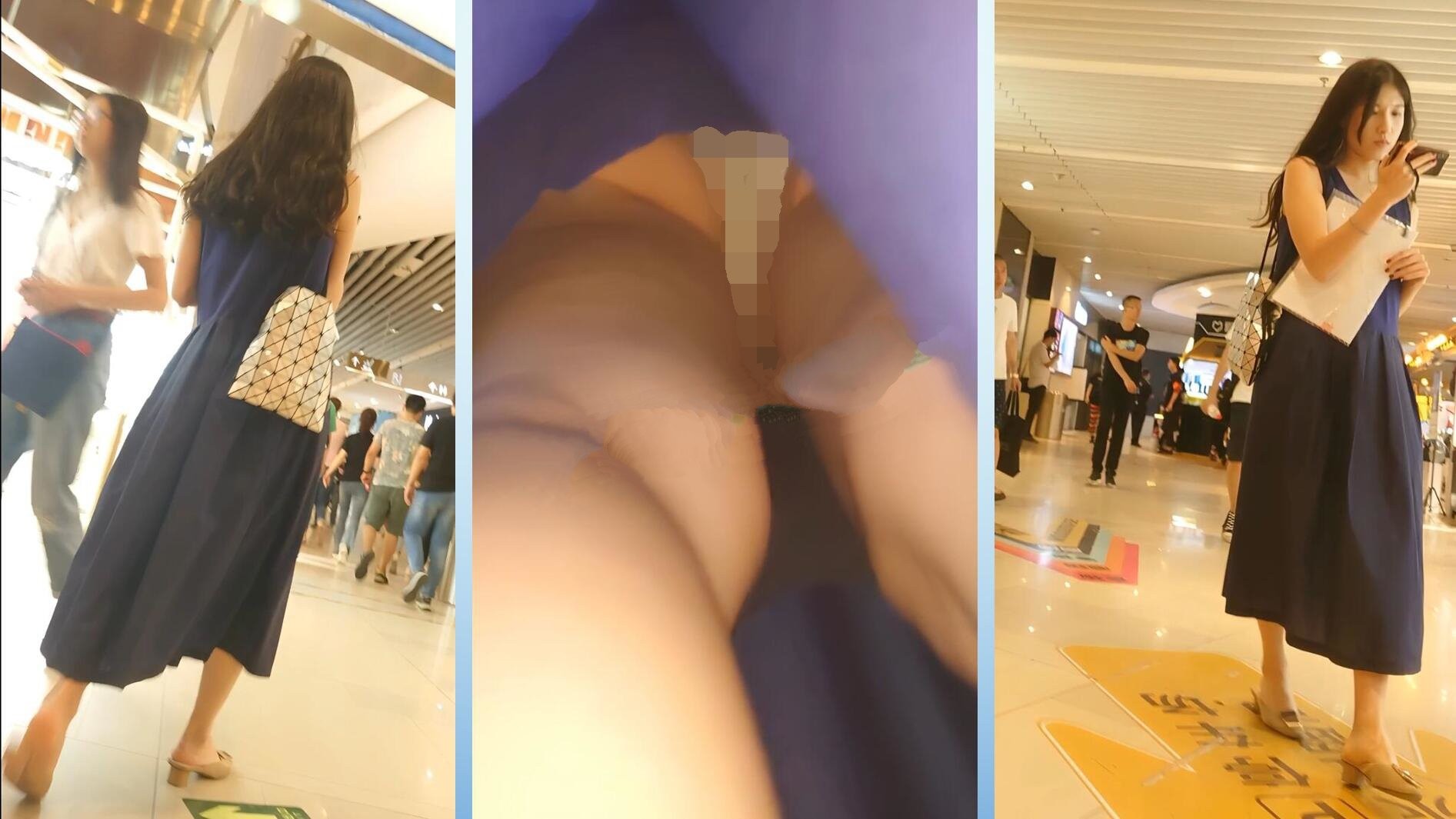 偷拍美女裙底系列超骚T内蜜桃臀极品美女小少妇提了两大包东西长时间下蹲整理侧露黑毛